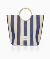 DALTON anniversary beach bag in blue and white stripes