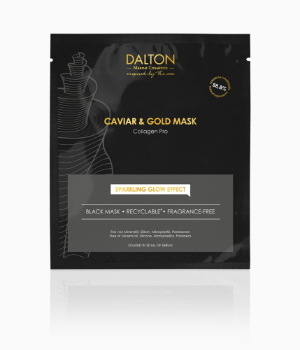Maschera viso con oro e collagene