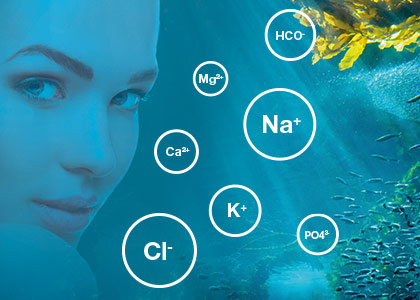 Marine Minerals Unique blend of trace elements and mineral salts that is well tolerated by the skin