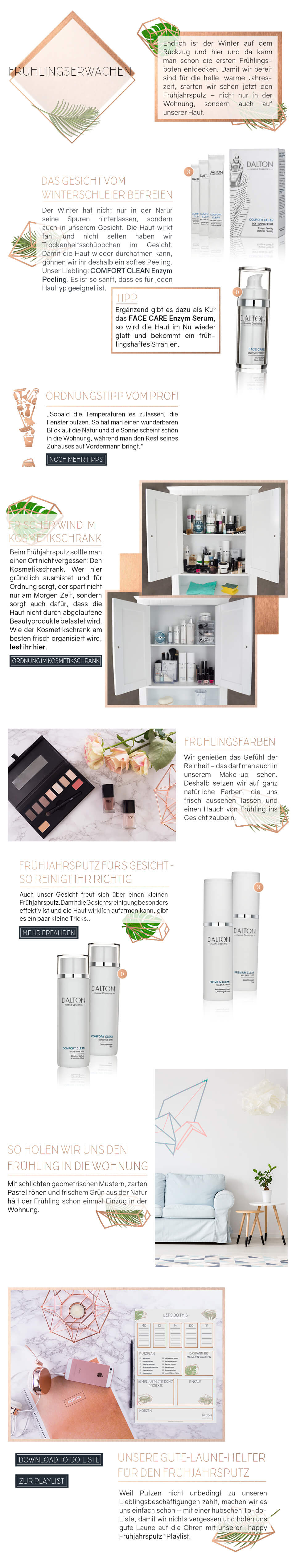Frühlingserwachen Gesichtspflege im Frühling