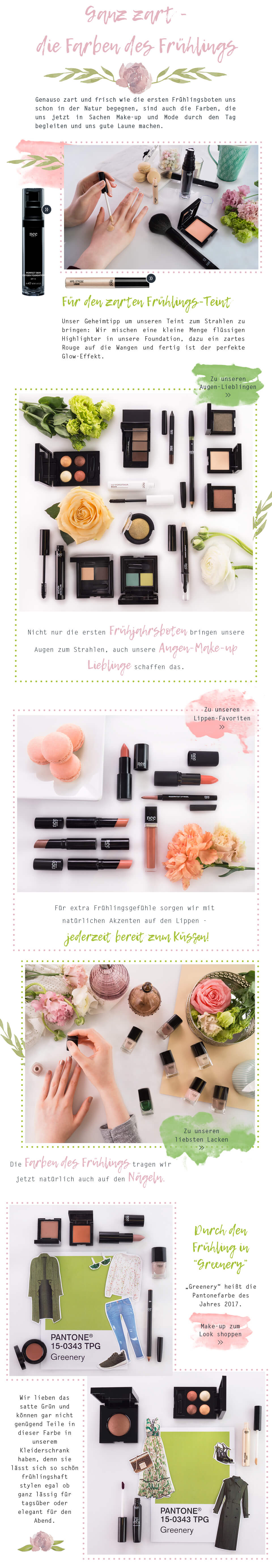Ganz zart - die Farben des Frühlings Make-up Farben im Frühling