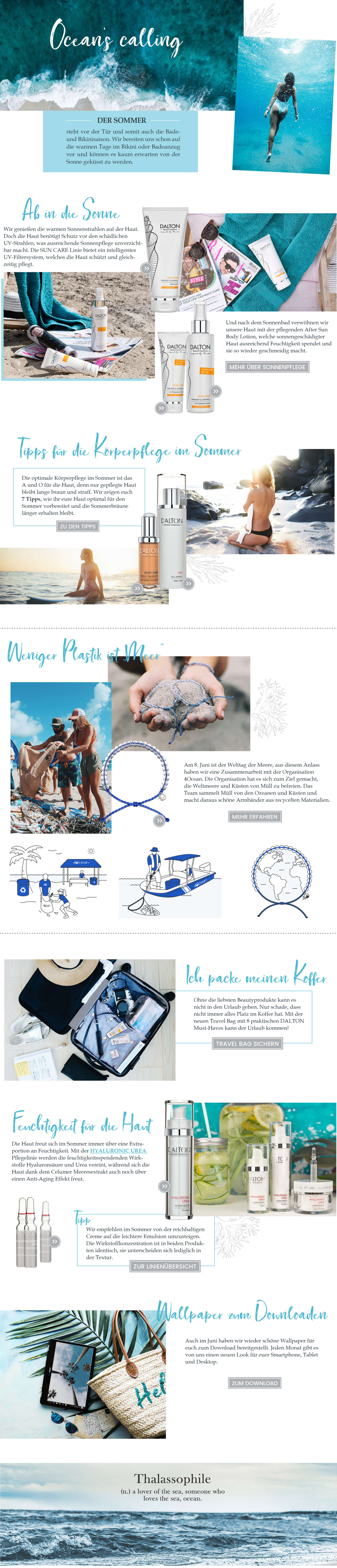 Themenwelt Ocean's calling Bei DALTON dreht sich alles ums Meer