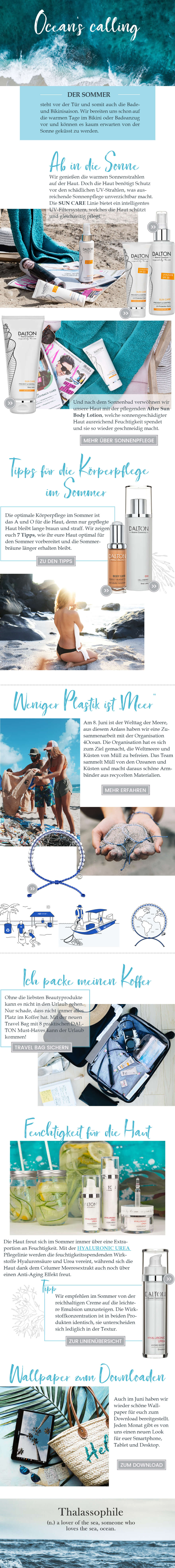 Themenwelt Ocean's calling Bei DALTON dreht sich alles ums Meer