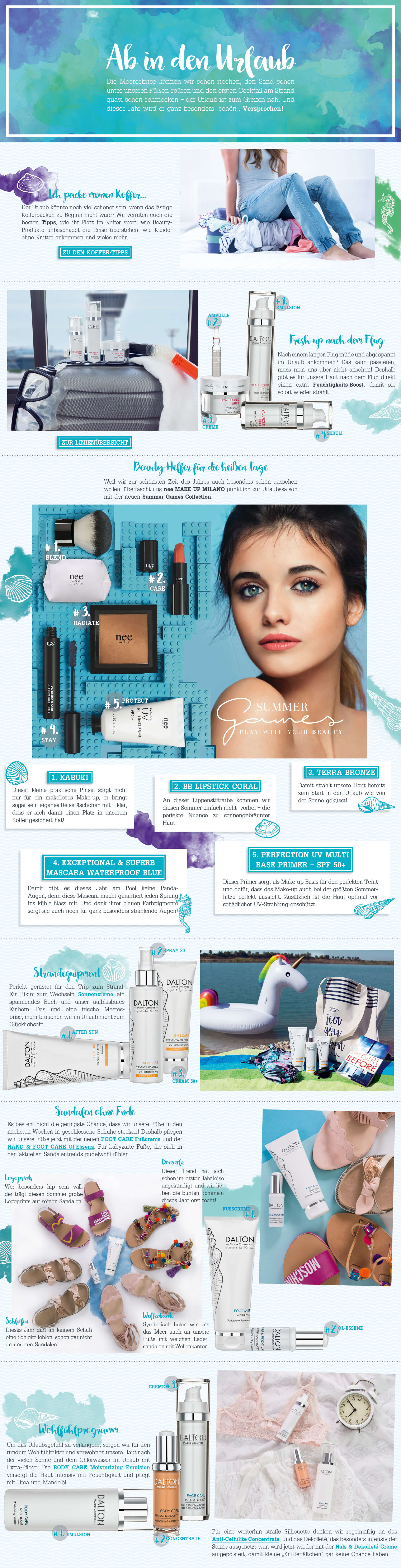 Themenwelt Ab in den Urlaub Beauty-Tipps für den Sommerurlaub