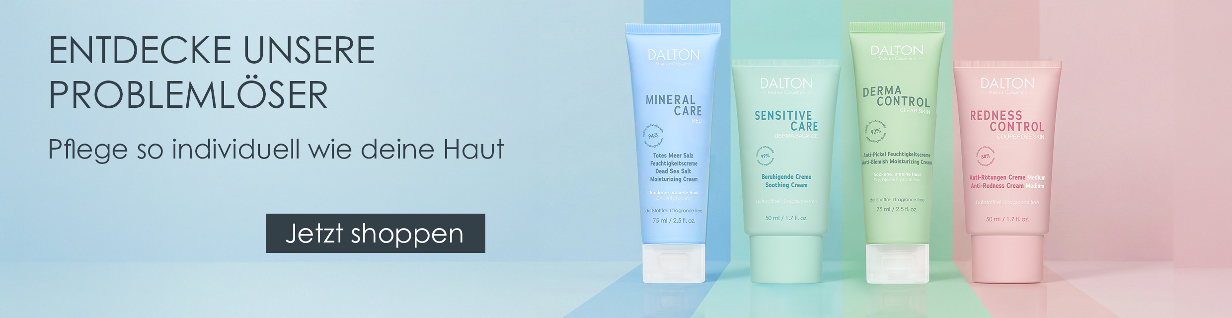 Pflegekonzept fÃ¼r verschiedene Hautprobleme