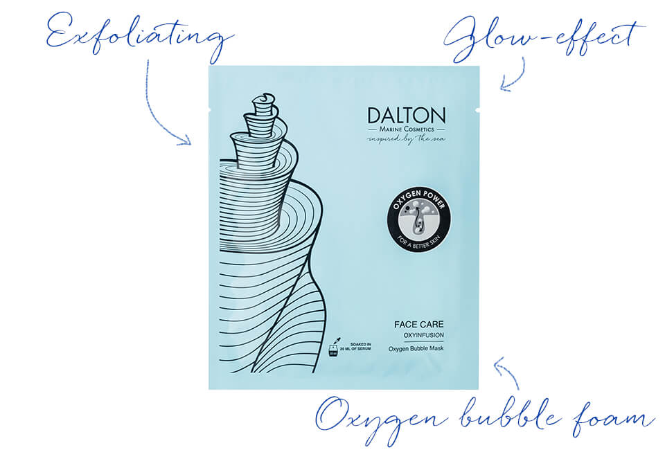 Oxygen Bubble Mask Sheet mask with glow effect