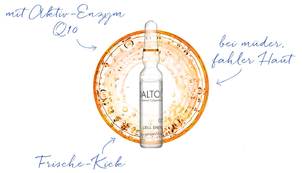 Q10 Gesichtsampulle Aktivierende Q10 Anti-Aging Gesichtsampulle bei fahler Haut