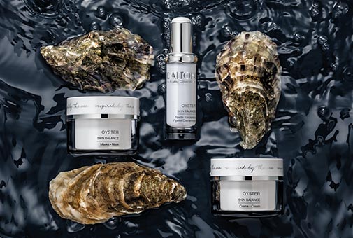 Oyster anti-aging skincare for combination skin