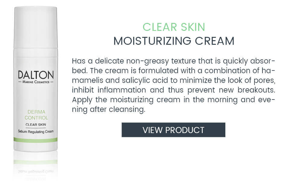 Anti-pimple moisturizer for dry skin with pimples