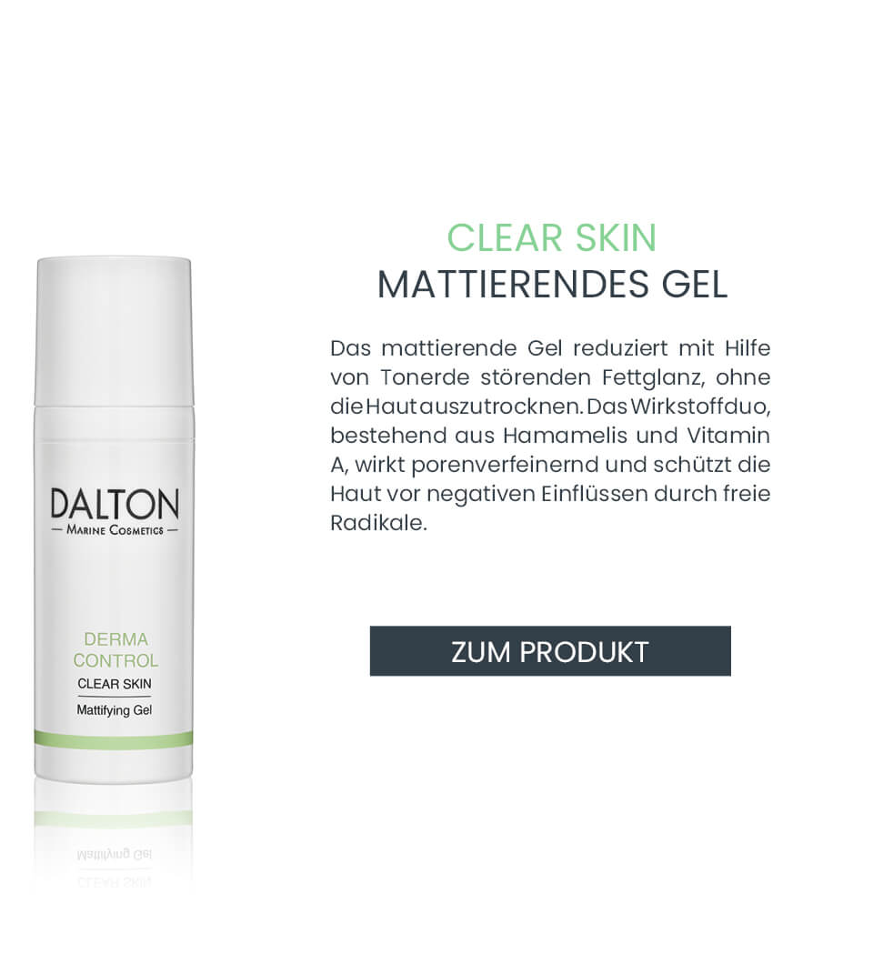 Mattierendes Gel für fettige Haut mit Pickel