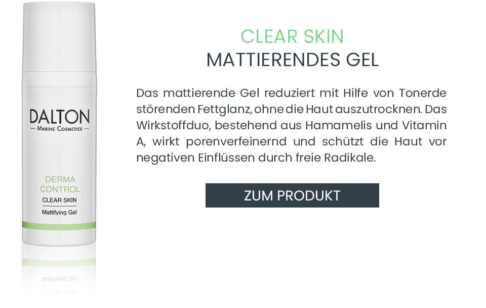 Mattierendes Gel für fettige Haut mit Pickel