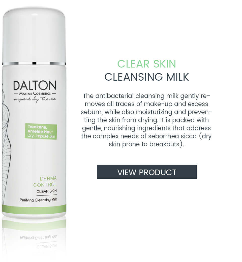 Anti-pimple cleansing milk for dry skin with blemishes