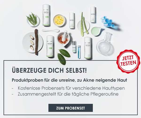 Zum Anti-Pickel Probenset für fettige unreine Haut und trockene unreine Haut