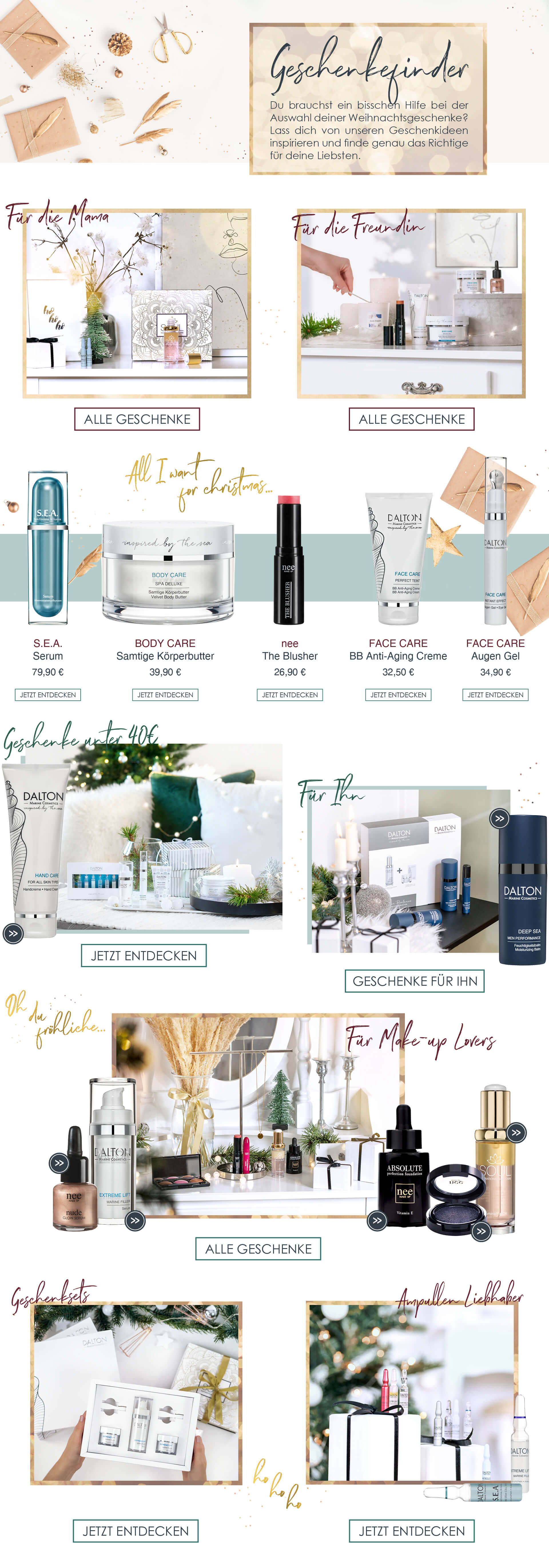 Geschenkefinder: Passende Kosmetikgeschenke finden