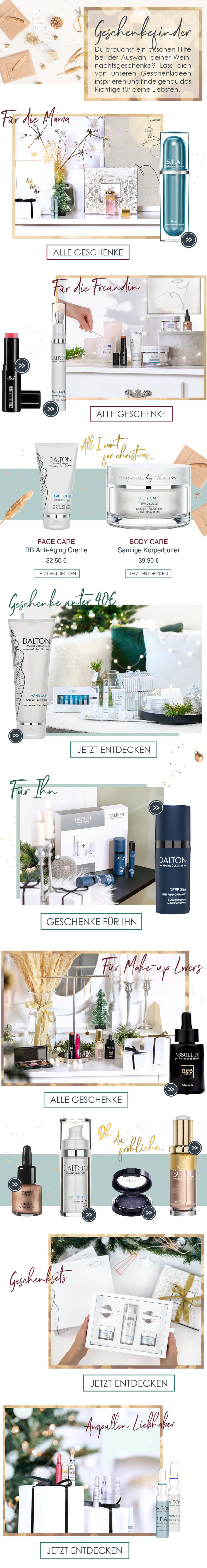 Geschenkefinder: Passende Kosmetikgeschenke finden