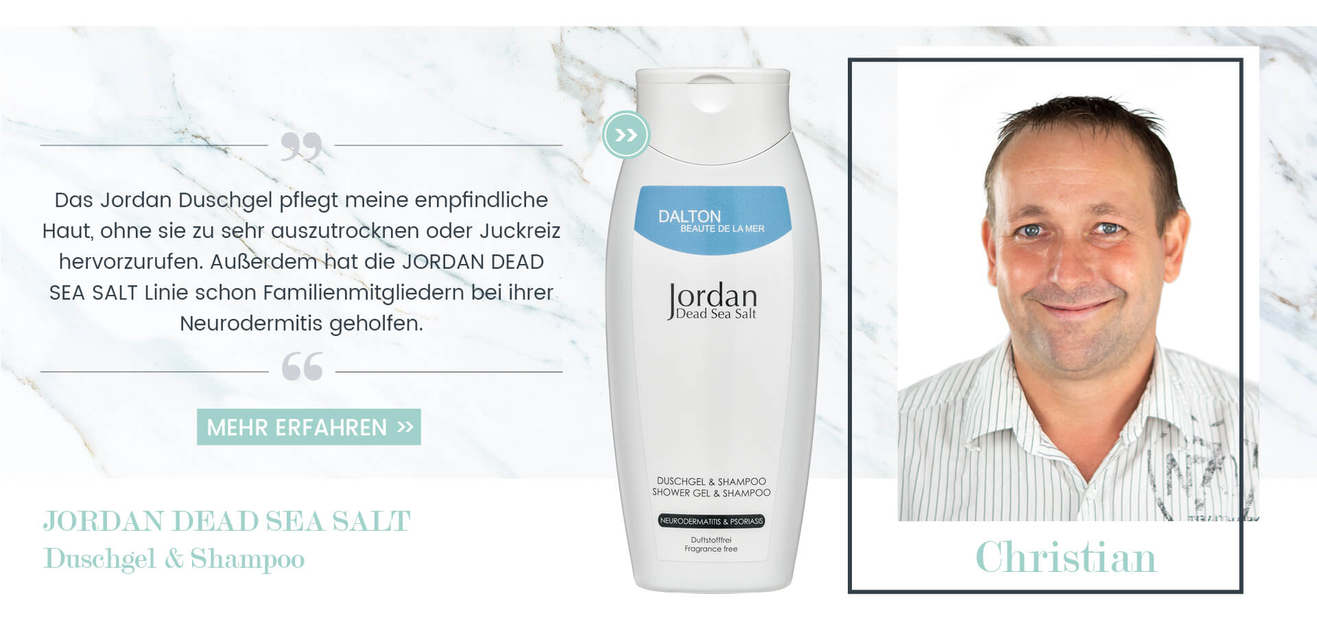 Totes Meer Salz Duschgel und Shampoo ohne Duft
