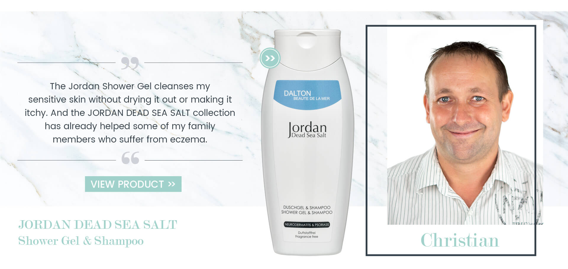 Dead Sea salt shower gel and shampoo fragrance-free