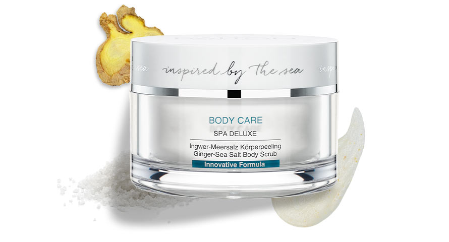 Body scrub with ginger and sea salt