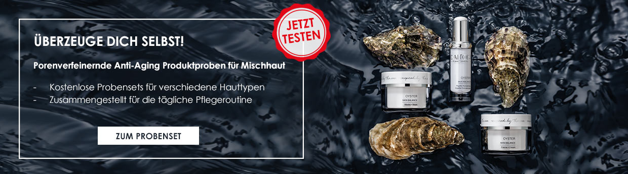 Zu den OYSTER Produkten mit ausgleichendem, mattierendem und porenverfeinerndem Effekt