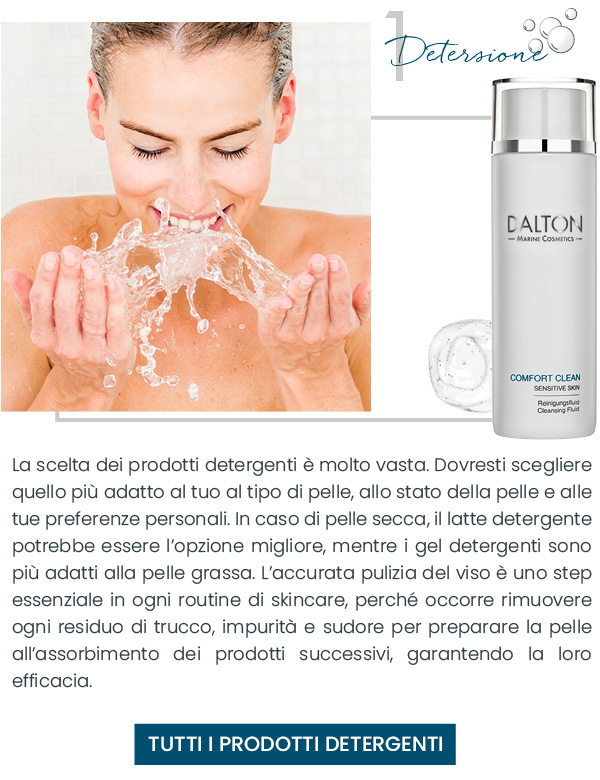 La routine skincare Dalton: Detersione