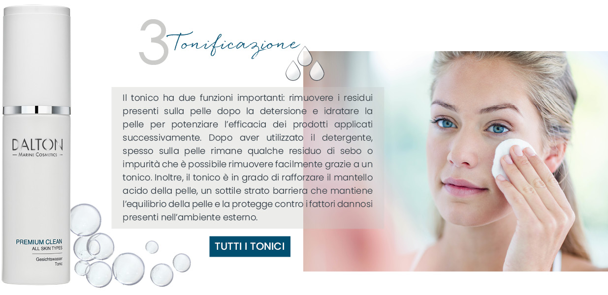 La routine skincare Dalton: Tonificazione