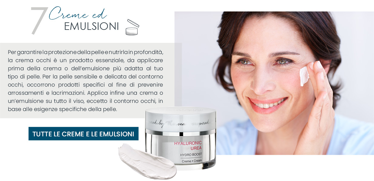 La routine skincare Dalton: Creme ed Emulsioni