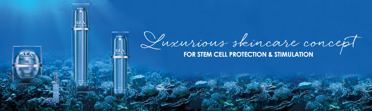 Luxurious skincare concept for stem cell protection & stimulation Luxurious skincare concept for stem cell protection & stimulation