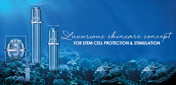Luxurious skincare concept for stem cell protection & stimulation