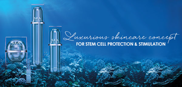 Luxurious skincare concept for stem cell protection & stimulation Luxurious skincare concept for stem cell protection & stimulation