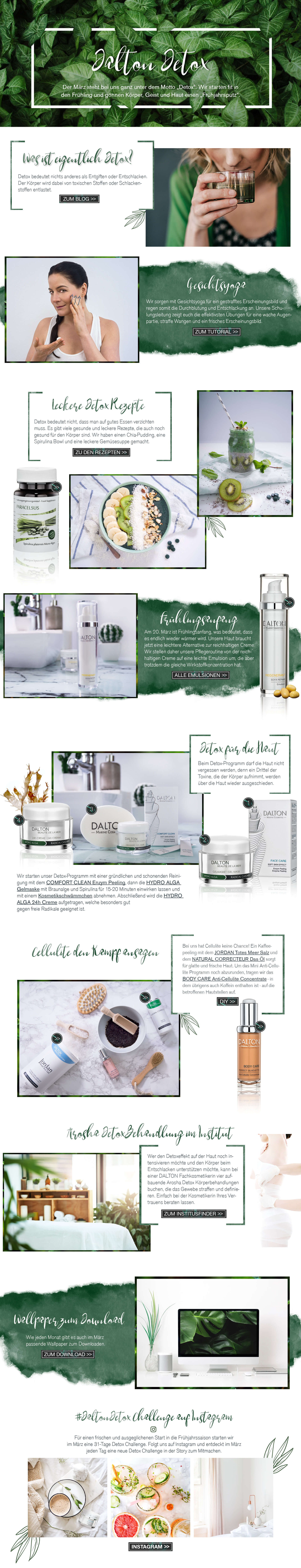 Themenwelt Dalton Detox Detox im Frühling für mehr Schönheit