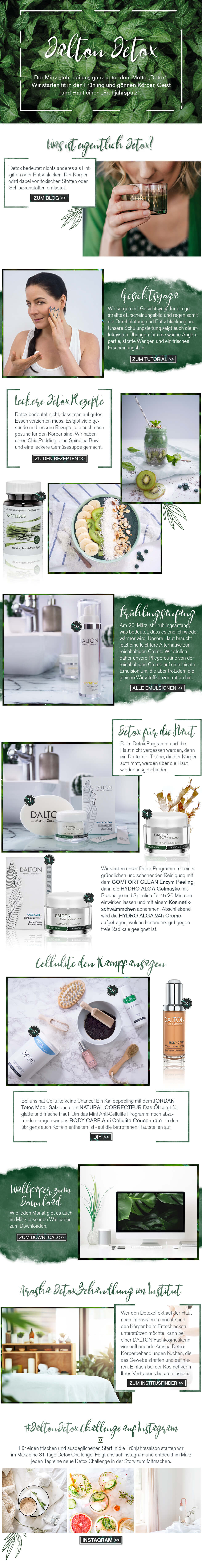 Themenwelt Dalton Detox Detox im Frühling für mehr Schönheit