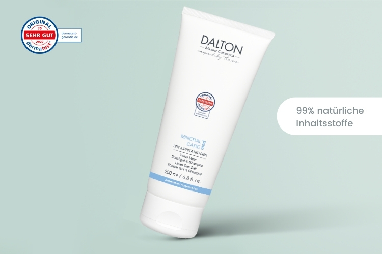 Mildes Duschgel und Shampoo gegen schuppige Kopfhaut