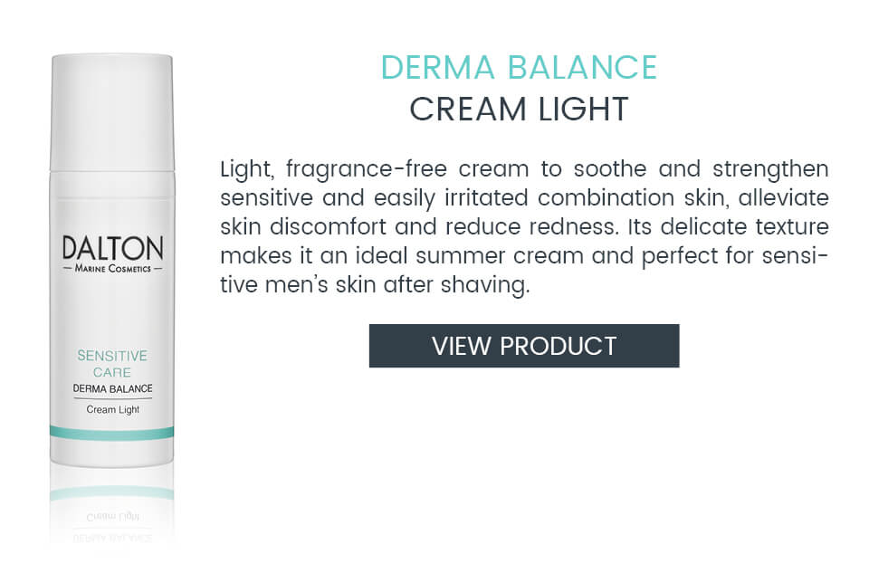 Light cream for sensitive skin