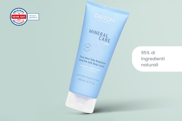 Lozione lenitiva per la pelle secca del corpo