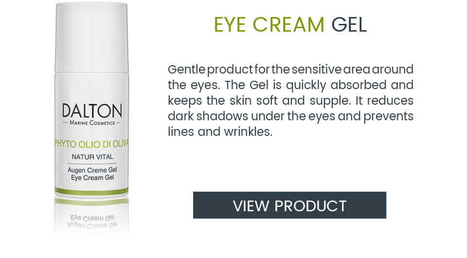 Plant-based eye cream gel with olive oil