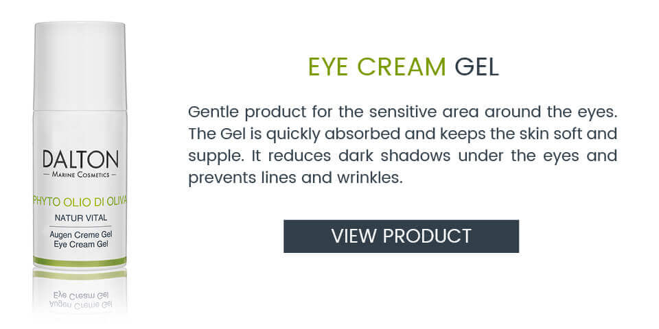 Plant-based eye cream gel with olive oil