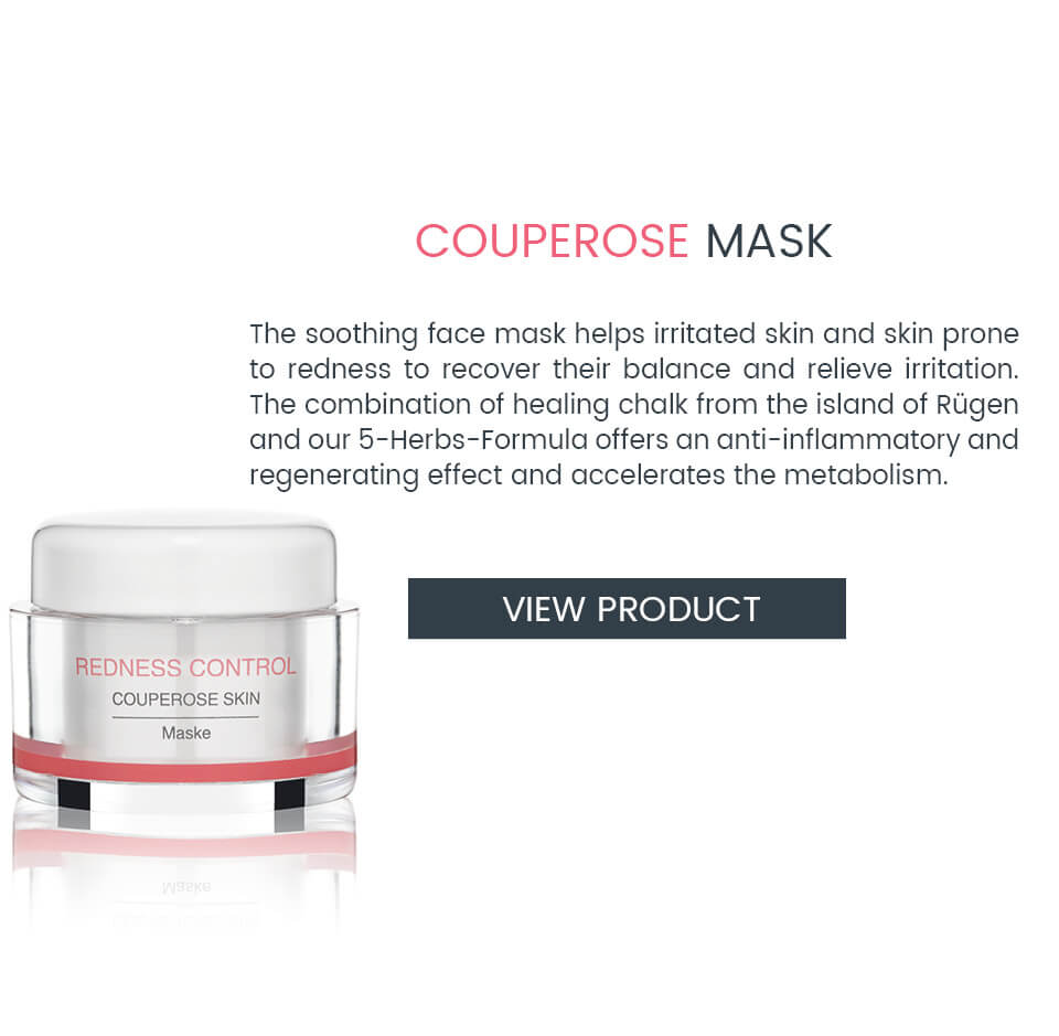 Mask to reduce skin redness on face