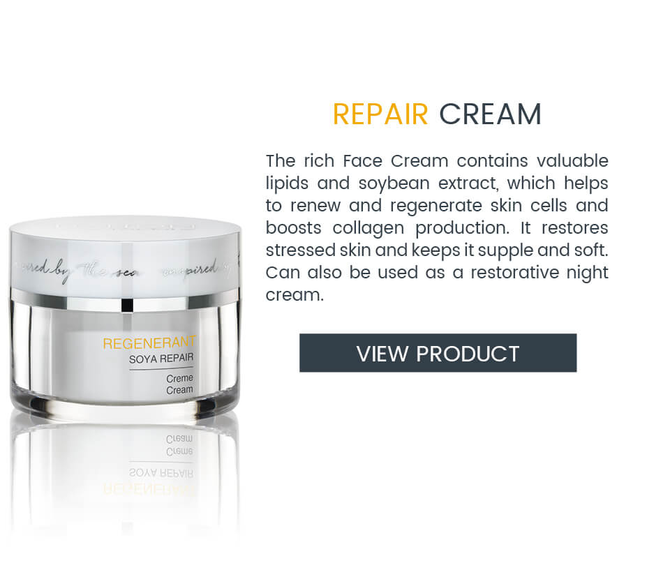 Face Cream with soybean extract for skin regeneration