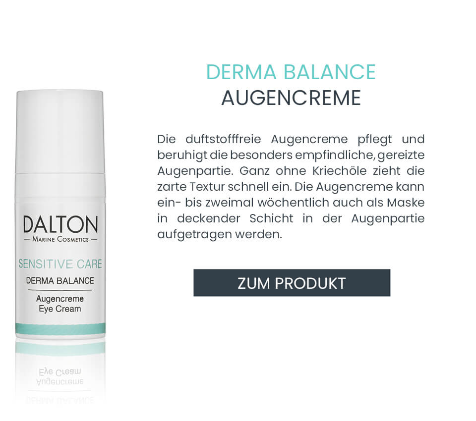 Zur zarten Augencreme für die trockene, rissige und empfindliche Augenpartie