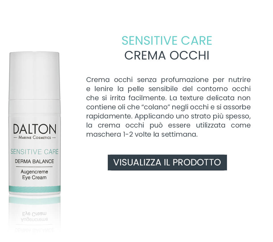 Crema occhi delicata per la pelle secca, sensibile e screpolata del contorno occhi