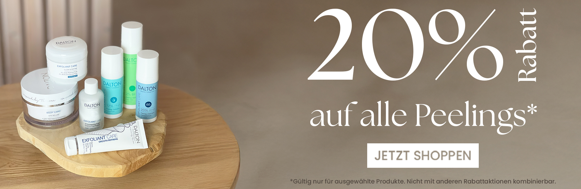 Peeling Aktion 20% 20% Rabatt auf alle Peelings