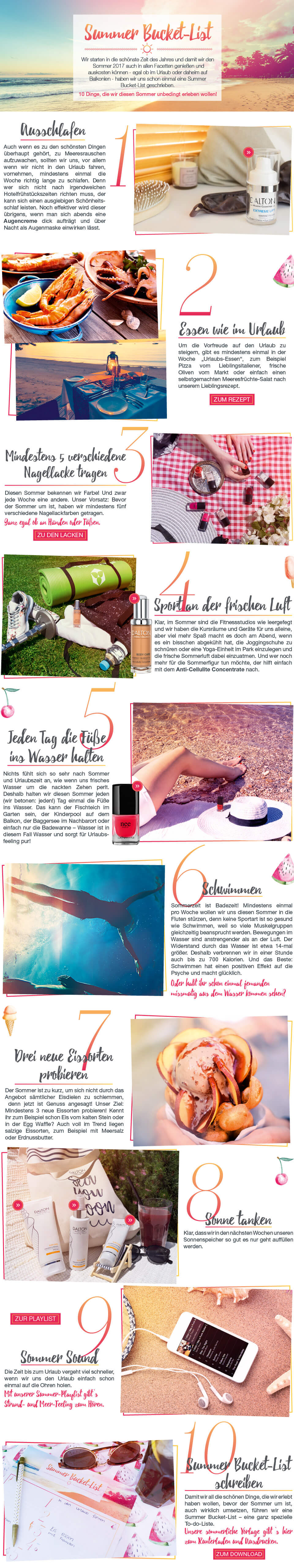 Themenwelt Summer Bucket-List 10 Dinge, die wir diesen Sommer unbedingt erleben wollen