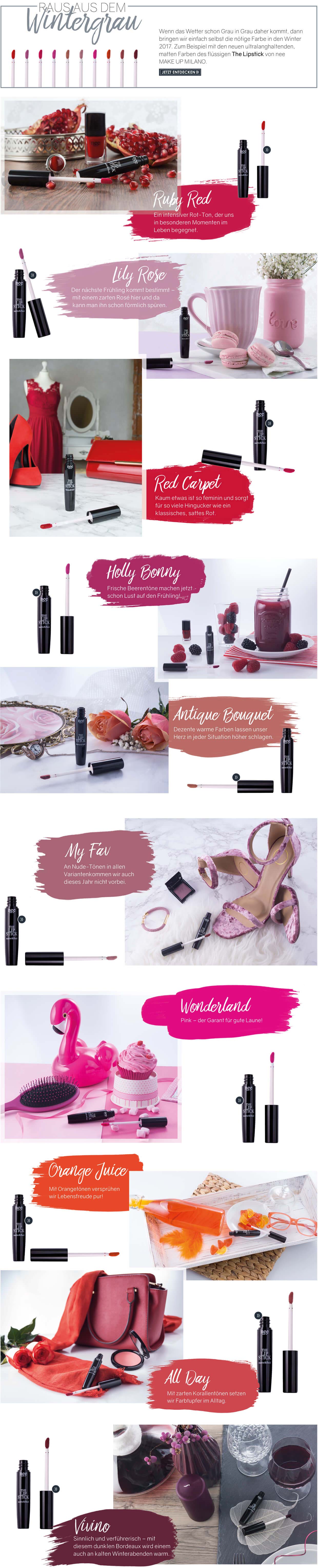 Raus aus dem Wintergrau Die flüssigen, matten Lippenstifte von DALTON