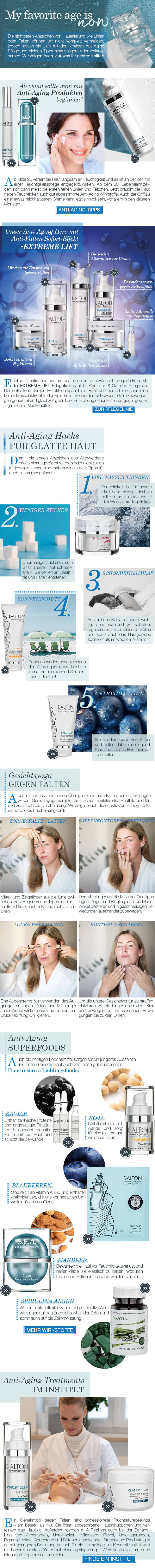 My favorite age is now Tipps gegen Falten