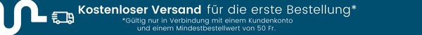 Kostenloser Versand für die erste Bestellung